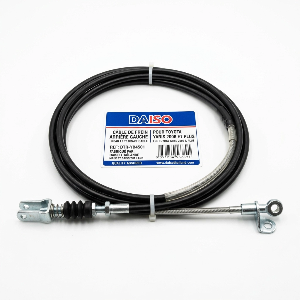 Câble de frein arrière gauche pour Toyota Yaris 2006 et plus fabriqué par Daiso Thaïlande