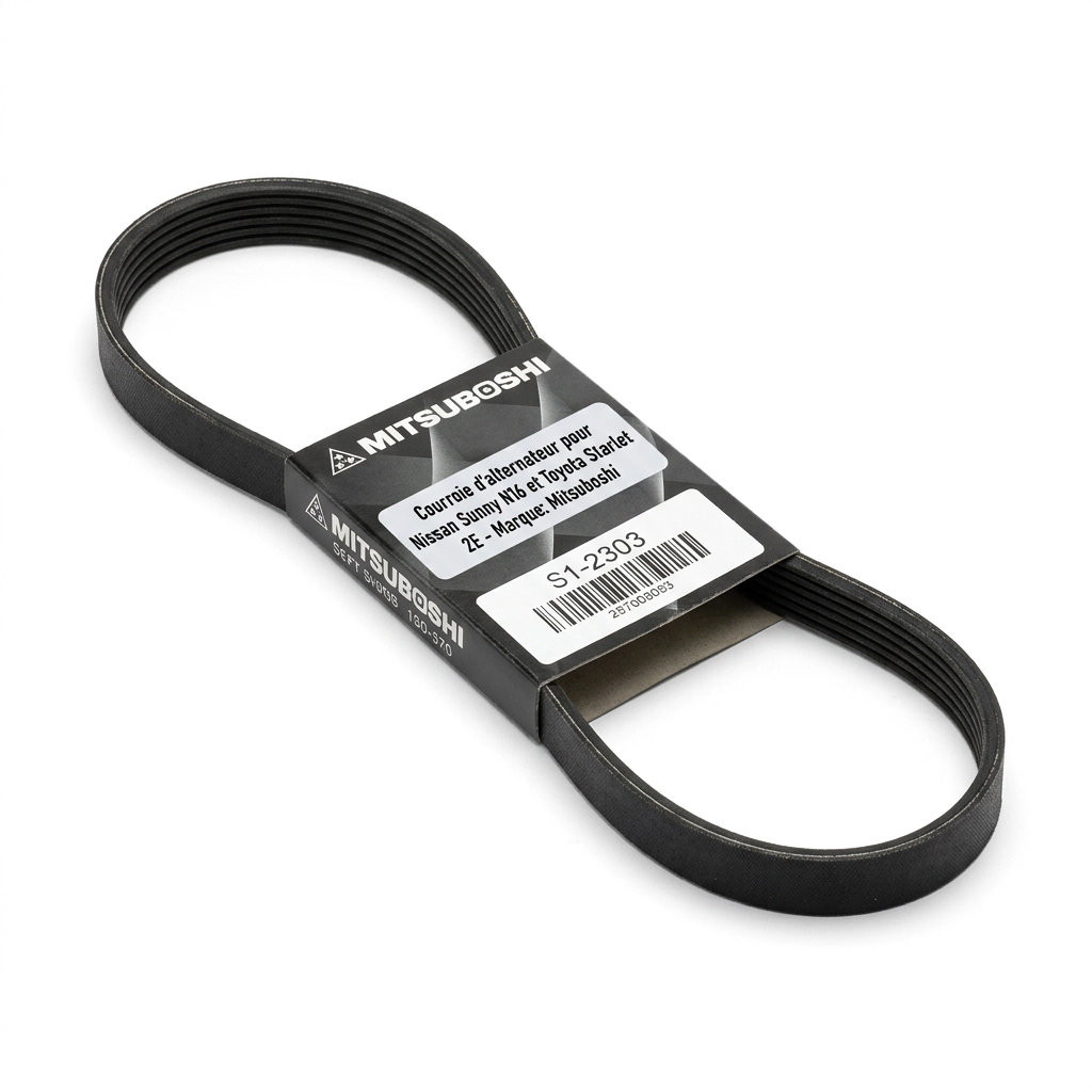Courroie d'alternateur pour Nissan Sunny N16 et Toyota Starlet 2E Mitsuboshi