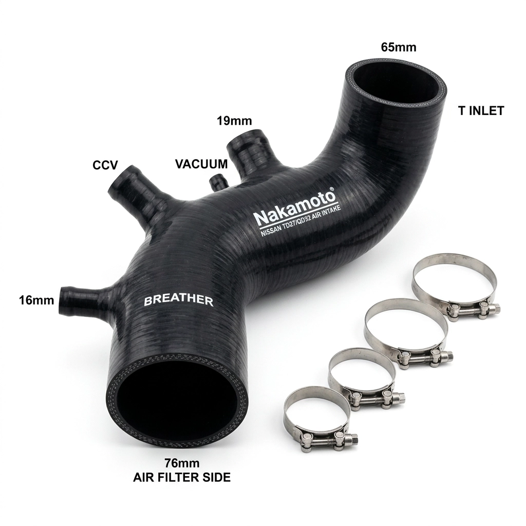 Durite d'admission d'air pour moteurs TD27 et QD32 Nakamoto Nissan