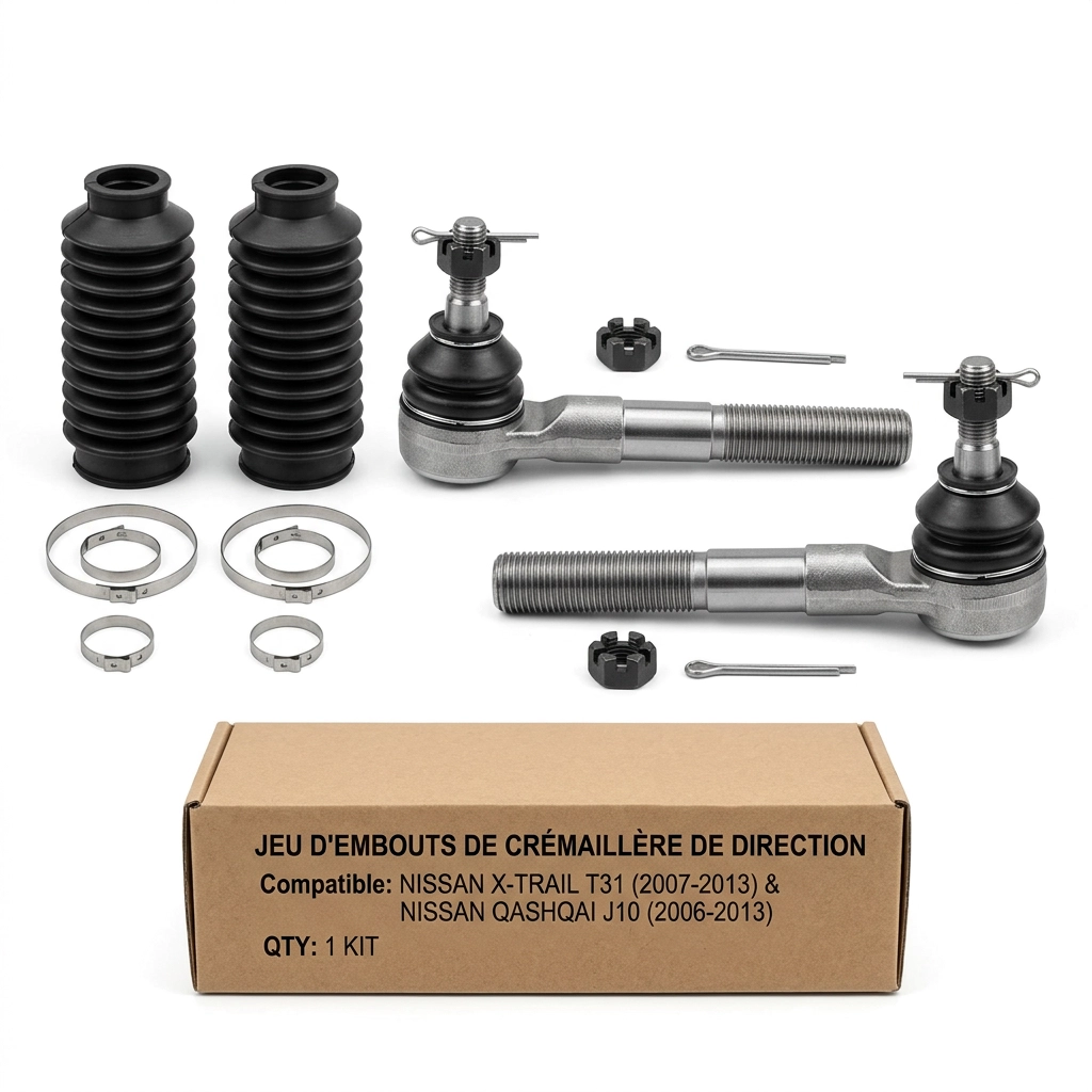 Jeu d'embouts de crémaillère de direction pour Nissan X-Trail T31 et Nissan Qashqai