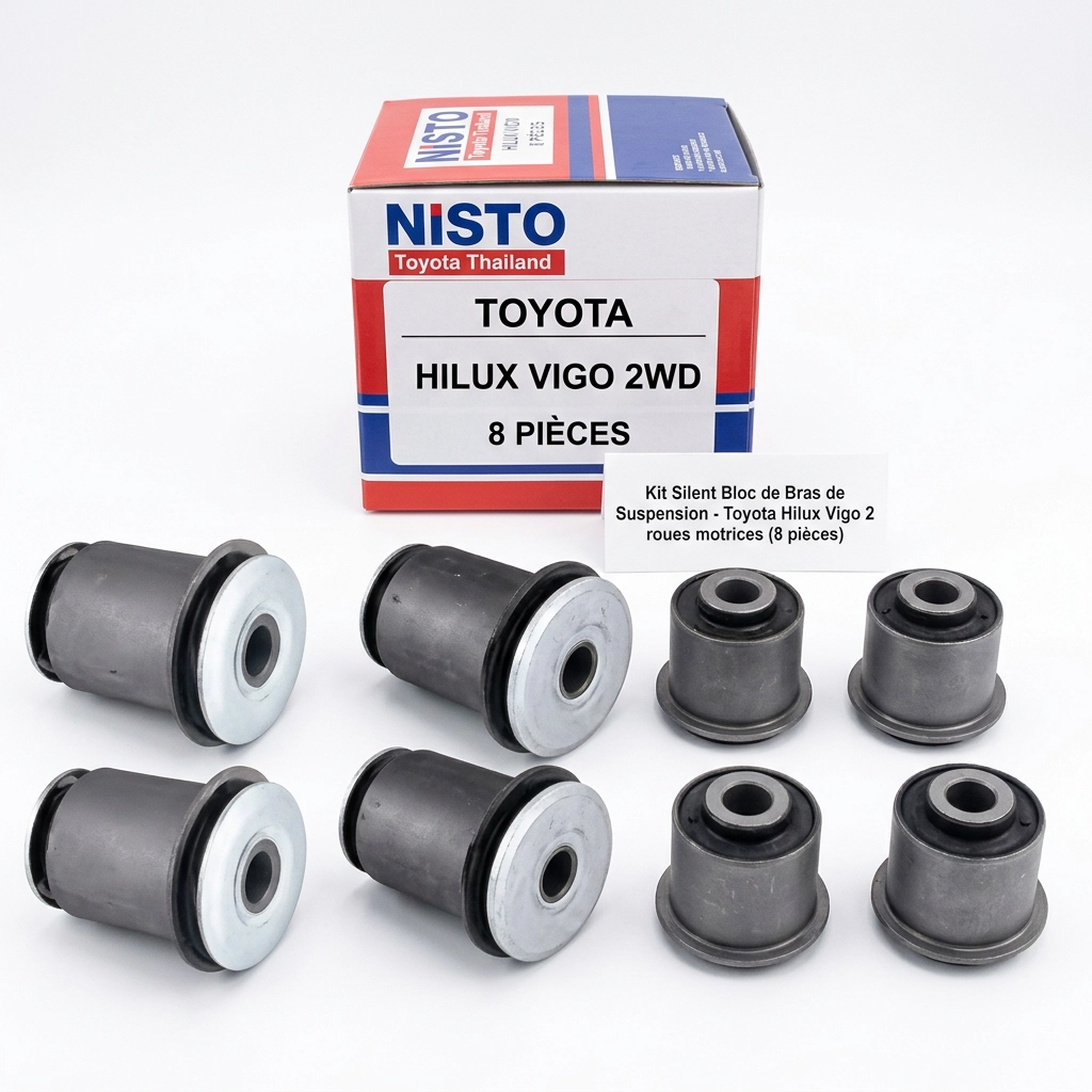 Kit Silent Bloc de Bras de Suspension Toyota Hilux Vigo 2 roues motrices (8 pièces) Nisto Toyota Thaïlande Toyota