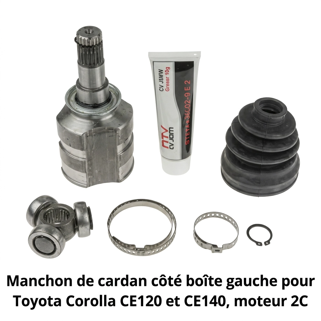 Manchon de cardan côté boîte gauche pour Toyota Corolla CE120 et CE140 moteur 2C