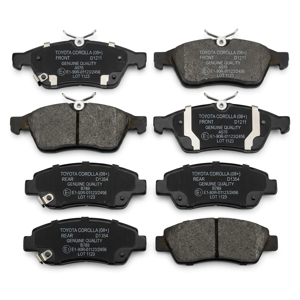 Plaquettes de frein avant et arrière pour Toyota Corolla 2008 et plus