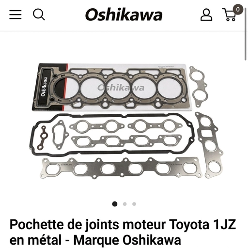 Pochette de joints moteur Toyota 1JZ en métal de marque Oshikawa