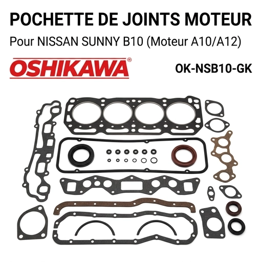Pochette de joints moteur pour Nissan Sunny B10 Oshikawa