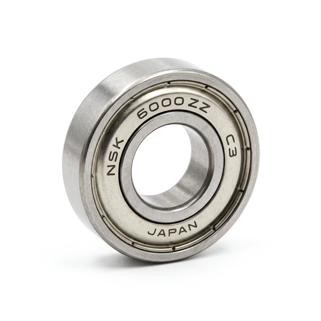 Roulement à billes à gorge profonde NSK 6000 avec deux flasques métalliques et jeu interne augmenté Japon