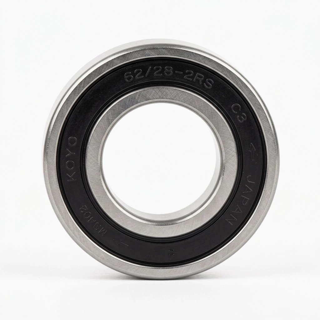 Roulement à billes rigide à une rangée de billes 62/28 avec deux joints d'étanchéité en caoutchouc et jeu interne augmenté de classe C3 Japon Koyo