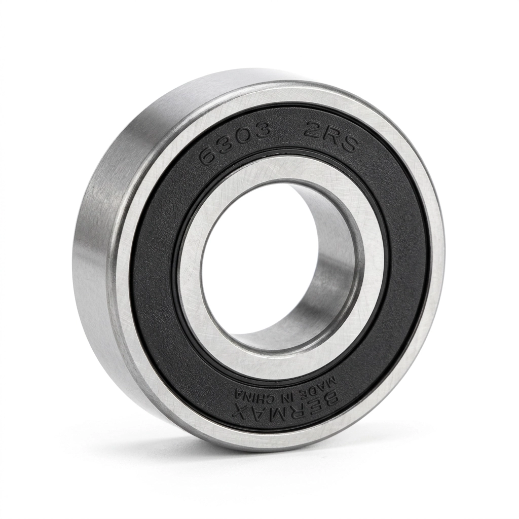 Roulement à billes 6303 avec deux joints d'étanchéité en caoutchouc Bermax fabriqué en Chine