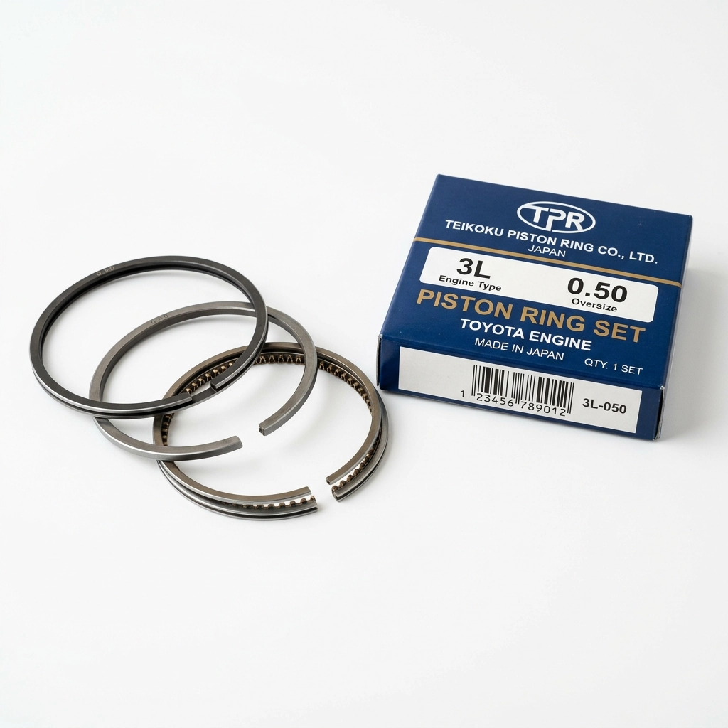SEGMENT DE PISTON COTE 0,50 POUR MOTEUR TOYOTA 3L TEIKOKU PISTON RING JAPON