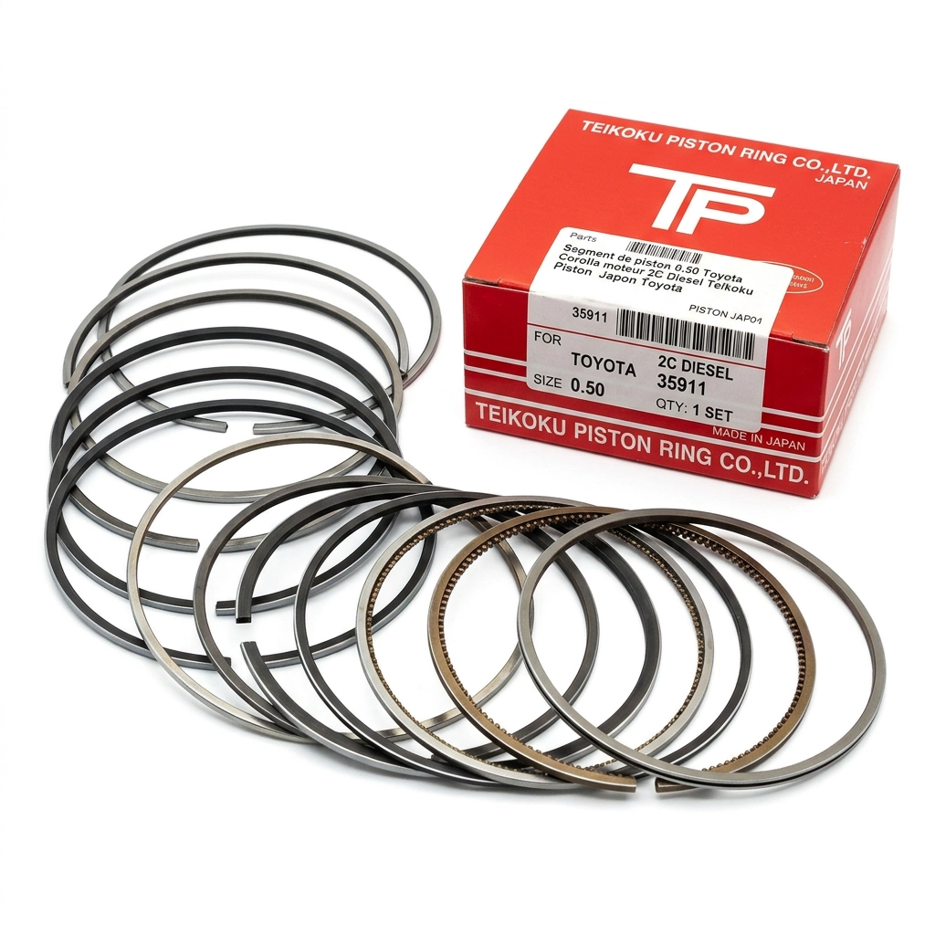 Segment de piston 0.50 Toyota Corolla moteur 2C Diesel Teikoku Piston Japon Toyota