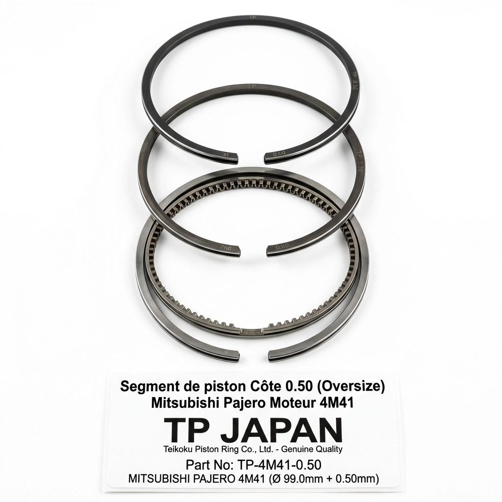 Segment de piston cote 0.50 Mitsubishi Pajero moteur 4M41 TP Japan