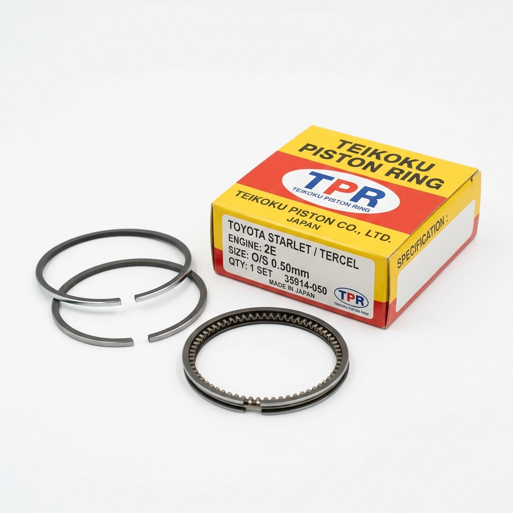 Segment de piston surcote 0.50 millimètres pour Toyota Starlet et Toyota Tercel moteur 2E Teikoku Piston Japon