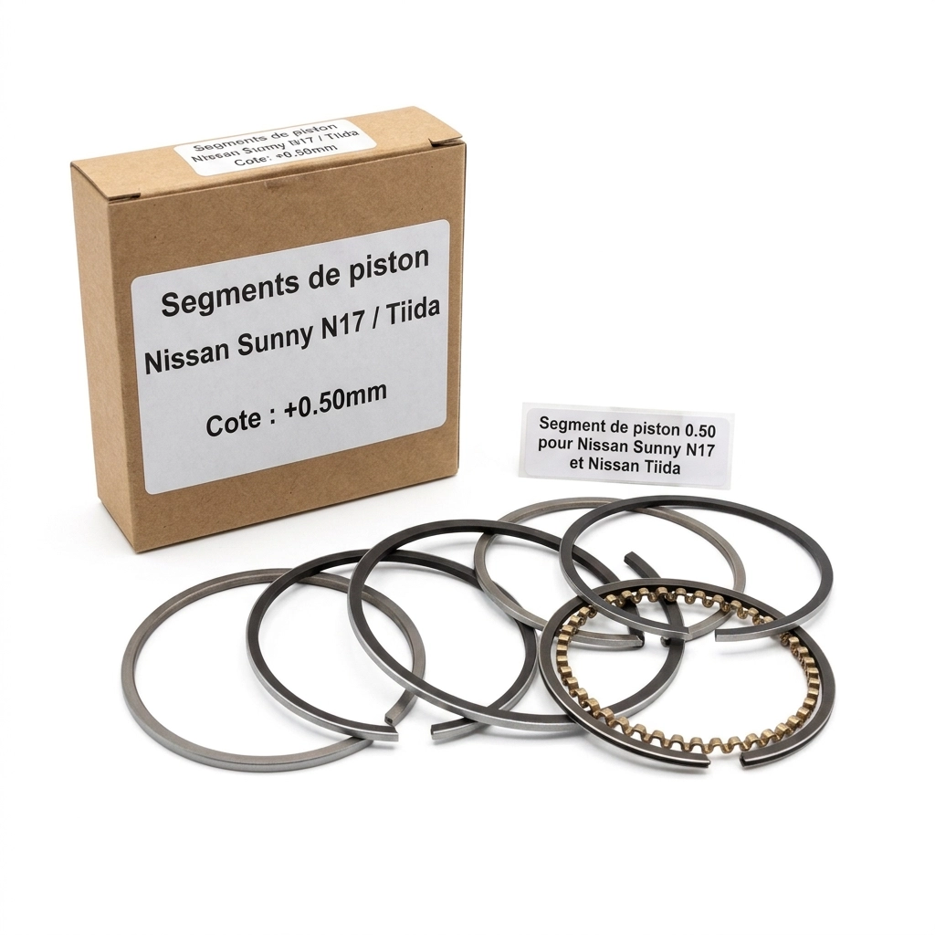 Segment de piston 0.50 pour Nissan Sunny N17 et Nissan Tiida
