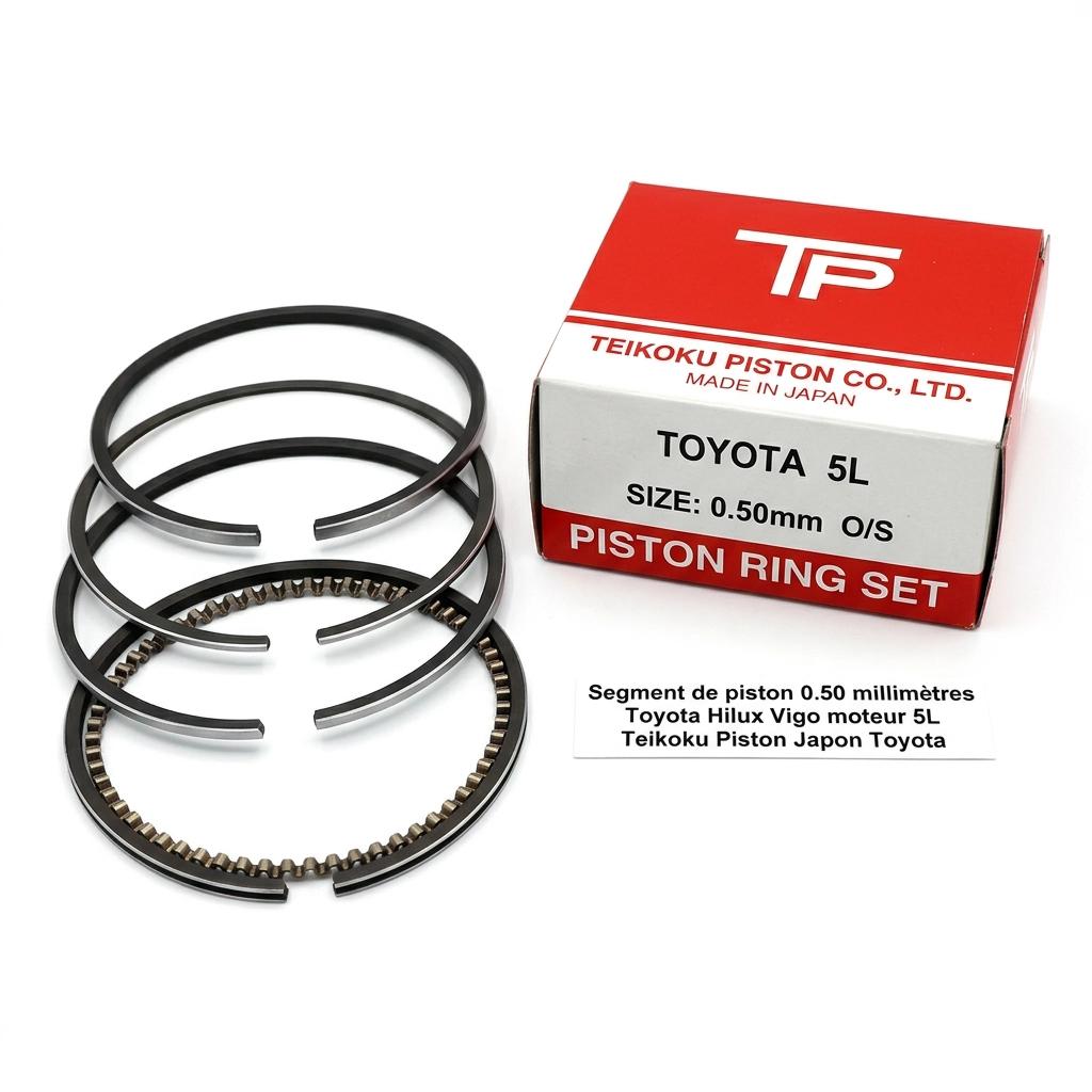 Segment de piston 0.50 millimètres Toyota Hilux Vigo moteur 5L Teikoku Piston Japon Toyota