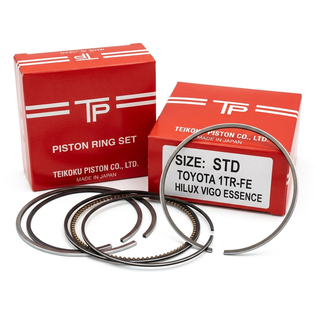 Segment de piston de taille standard pour moteur Toyota 1TR Hilux Vigo Essence fabriqué par Teikoku Piston Japon