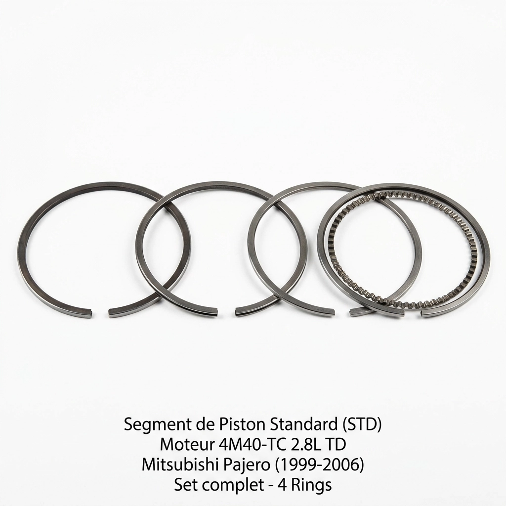 Segment de Piston Standard pour Mitsubishi Pajero Moteur 4M40-TC 1999-2006