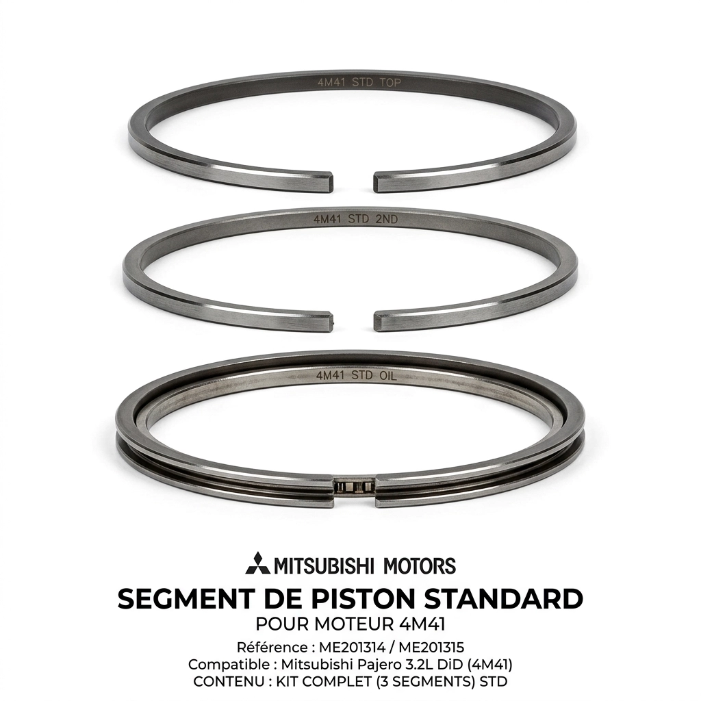 Segment de piston standard pour Mitsubishi Pajero moteur 4M41