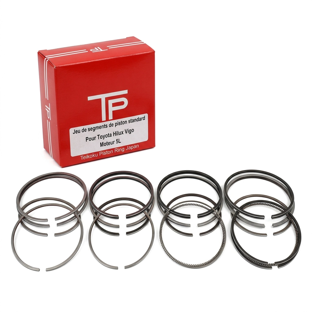 Jeu de segments de piston standard pour Toyota Hilux Vigo moteur 5L Teikoku Piston Ring Japon