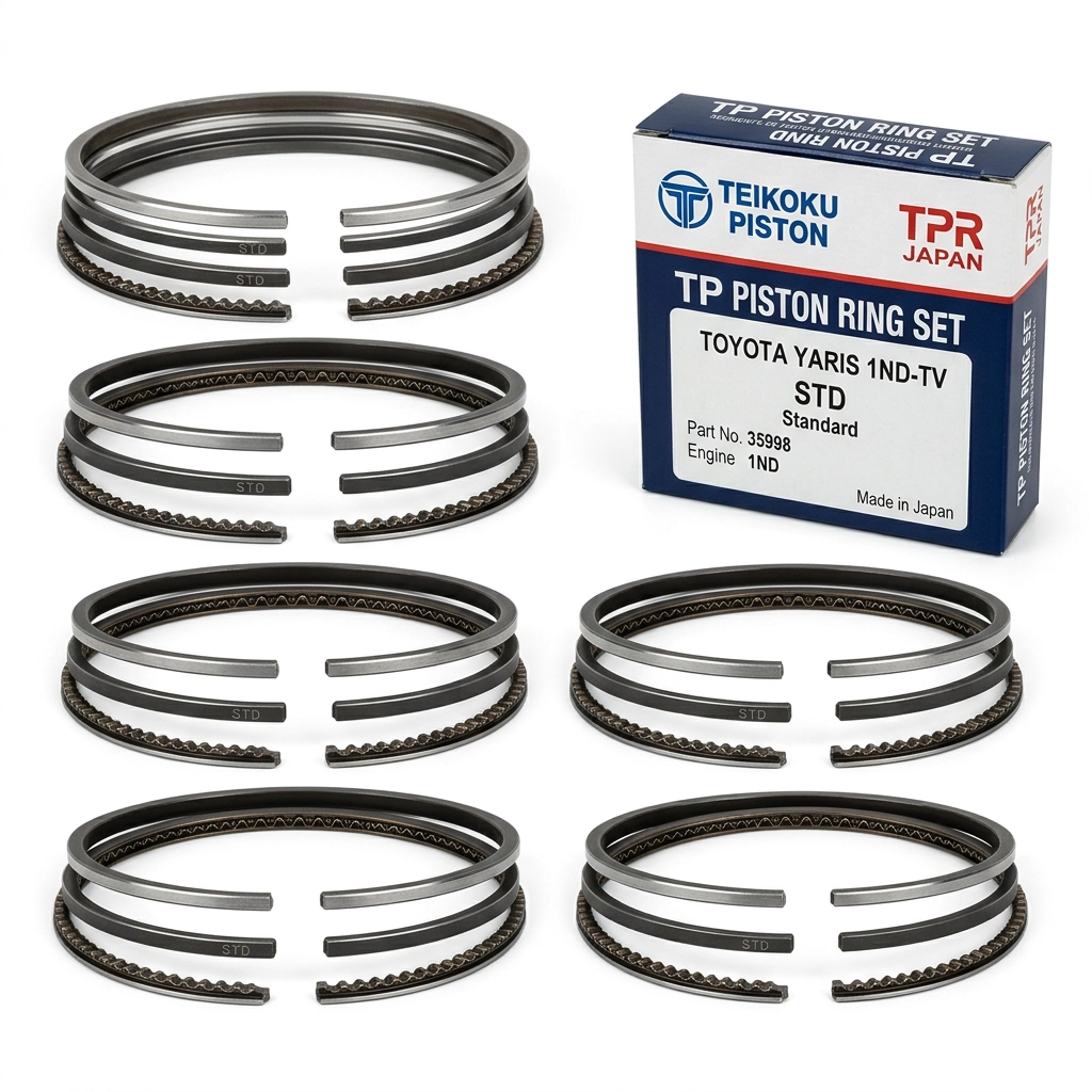 Segments de piston Standard Toyota Yaris 5 Vitesses NLP90 Moteur 1ND Teikoku Piston Japon