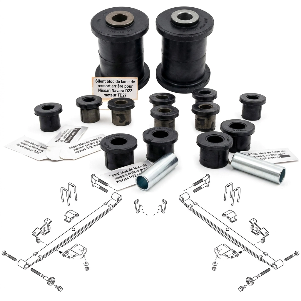 Silent bloc de lame de ressort arrière pour Nissan Navara D22 moteur TD27