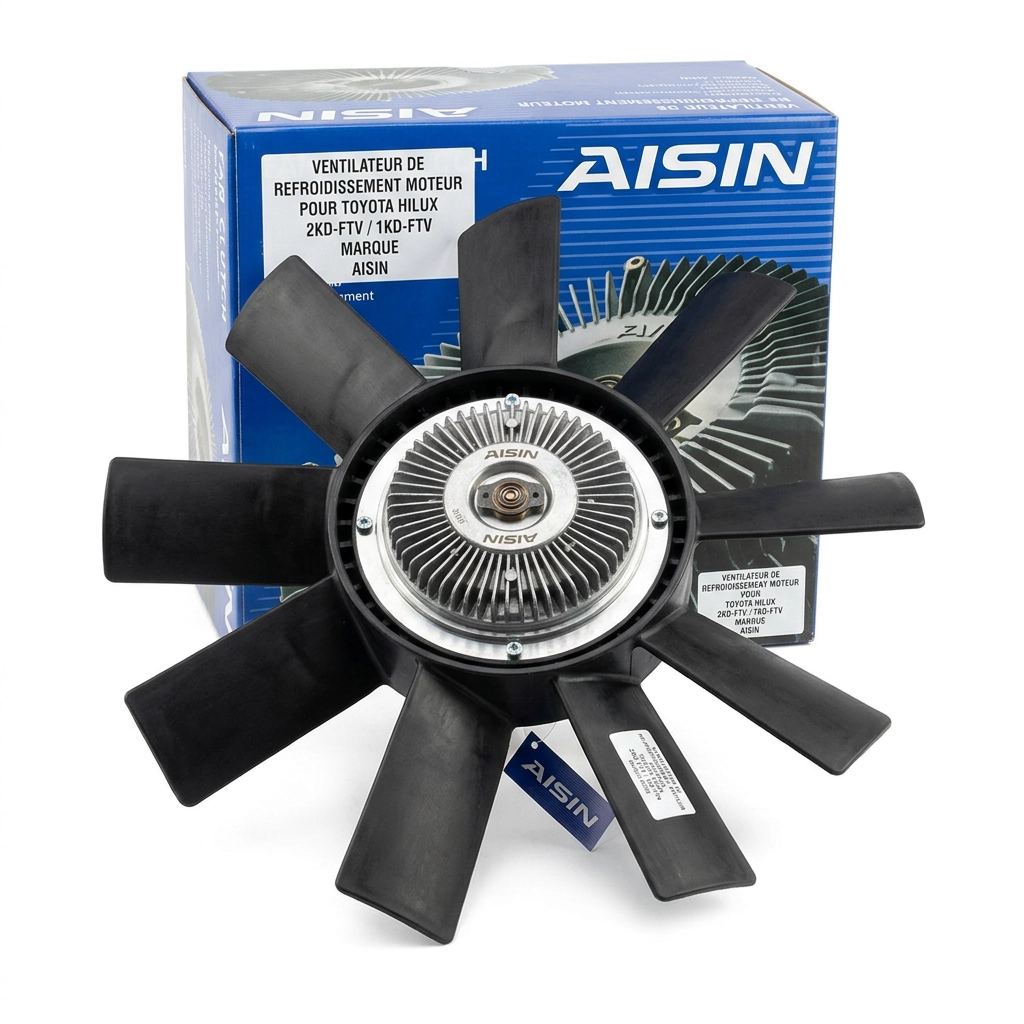 VENTILATEUR DE REFROIDISSEMENT MOTEUR POUR TOYOTA HILUX AVEC MOTEURS 2KD-FTV ET 1KD-FTV MARQUE AISIN
